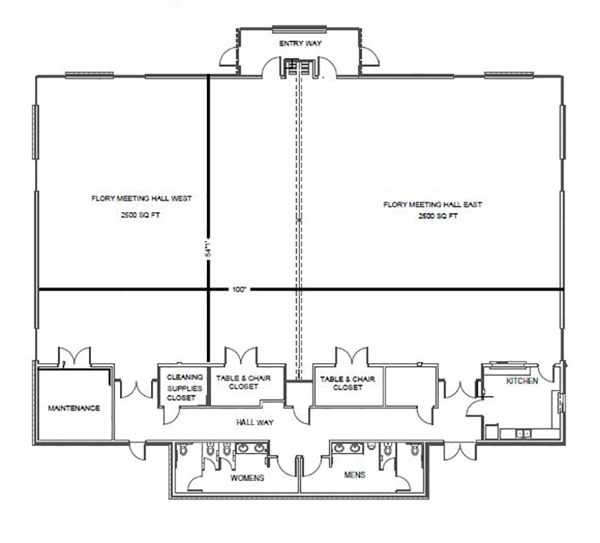 Flory Meeting Hall Layout