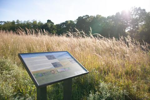 Grassland information sign