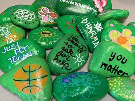 Mental Health Rocks - painted rocks