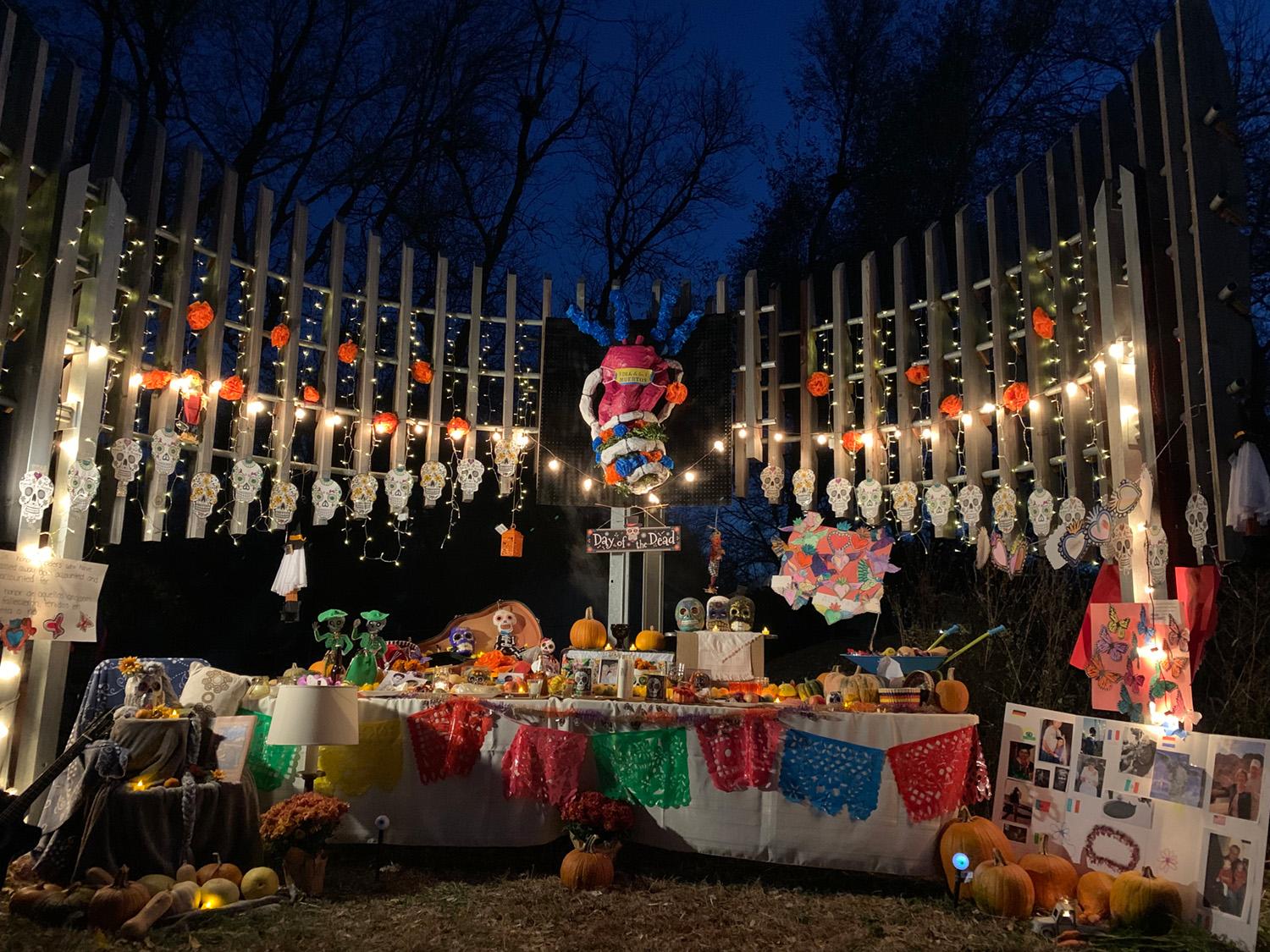 Day of the Dead Display at Night - Nov. 2, 2022 